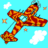 pixels-art 16-couleurs jeux-vidéo avion