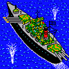 pixels-art 16-couleurs jeux-vidéo bateau