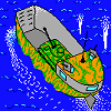 pixels-art 16-couleurs jeux-vidéo bateau tank