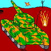 pixels-art 16-couleurs jeux-vidéo tank char blindé