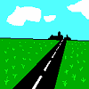 pixels-art 16-couleurs jeux-vidéo route pont