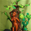 sculpture dryade fée femme arbre gardienne