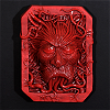 visage Cthulhu démon rouge haut-relief sculpture