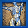 sculpture femme robot sexy droïde cadre