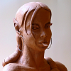 sculpture femme hybride reptile
