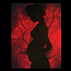 postcard femme enceinte silhouette mère